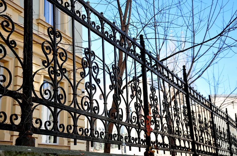 Gothic Iron Fence Installation